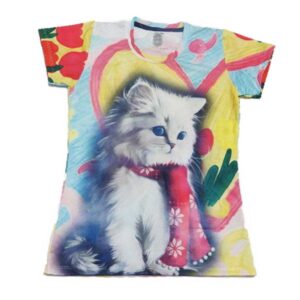 Camiseta  Gato Bufanda
