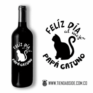 Botella  al mejor papá gatuno