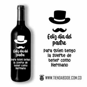 Botella Feliz día del Padre hermano