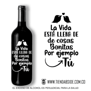 Botella La Vida esta llena de Cosas Bonitas...