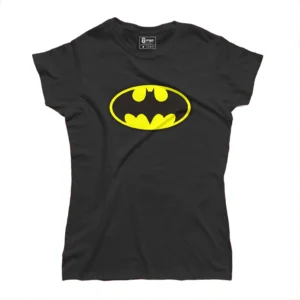 camiseta de mujer con estampado del logo de batman o batichica