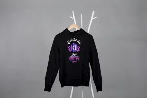 Buzo personalizado de color negro con estampado para cumpleaños